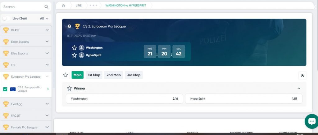 Кіберспорт - ставки в Івібет