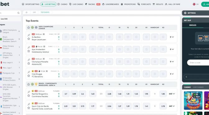 Лайв-ставки в Івібет