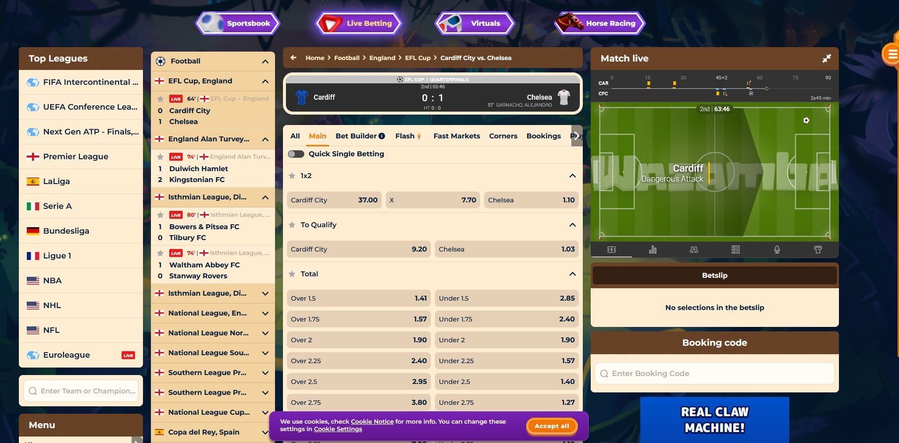 Live-ставки в Вазамба