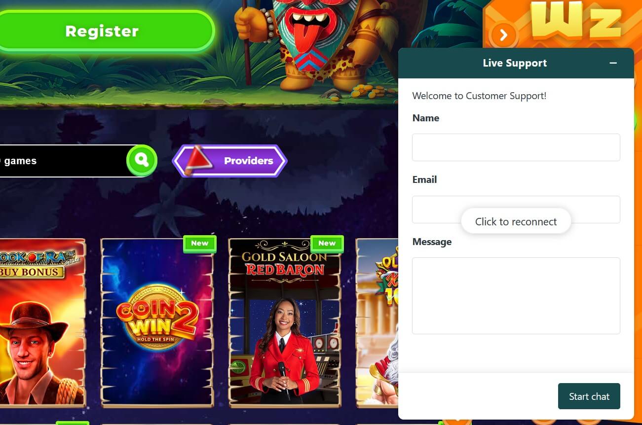 Лайв-чат Вазамба