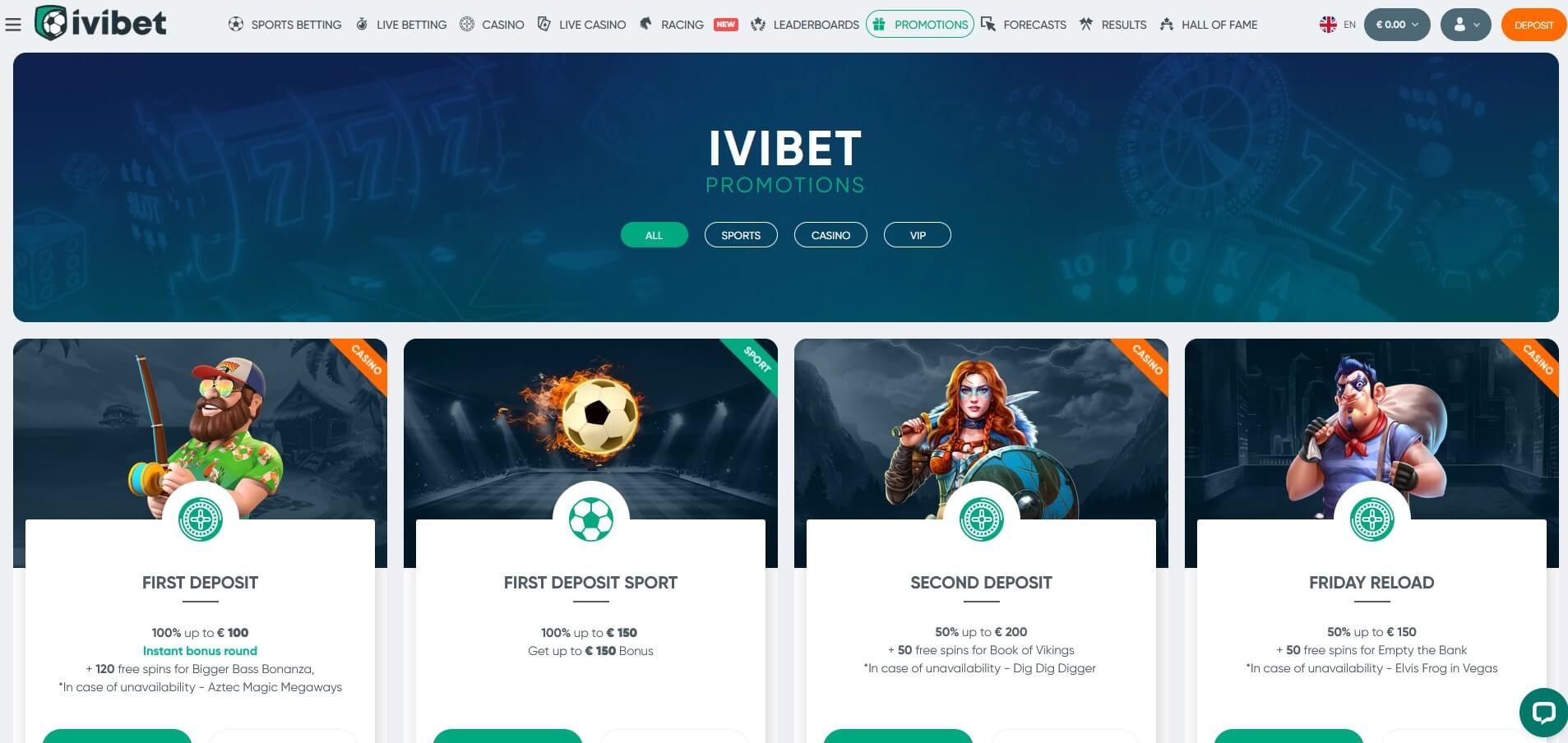 Акции Ивибет