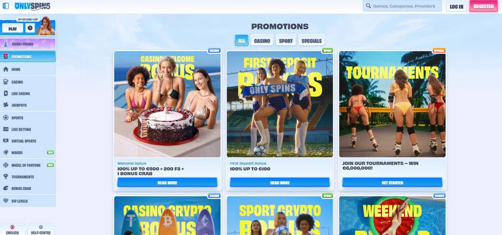 Акции и бонусы ОнлиСпинс