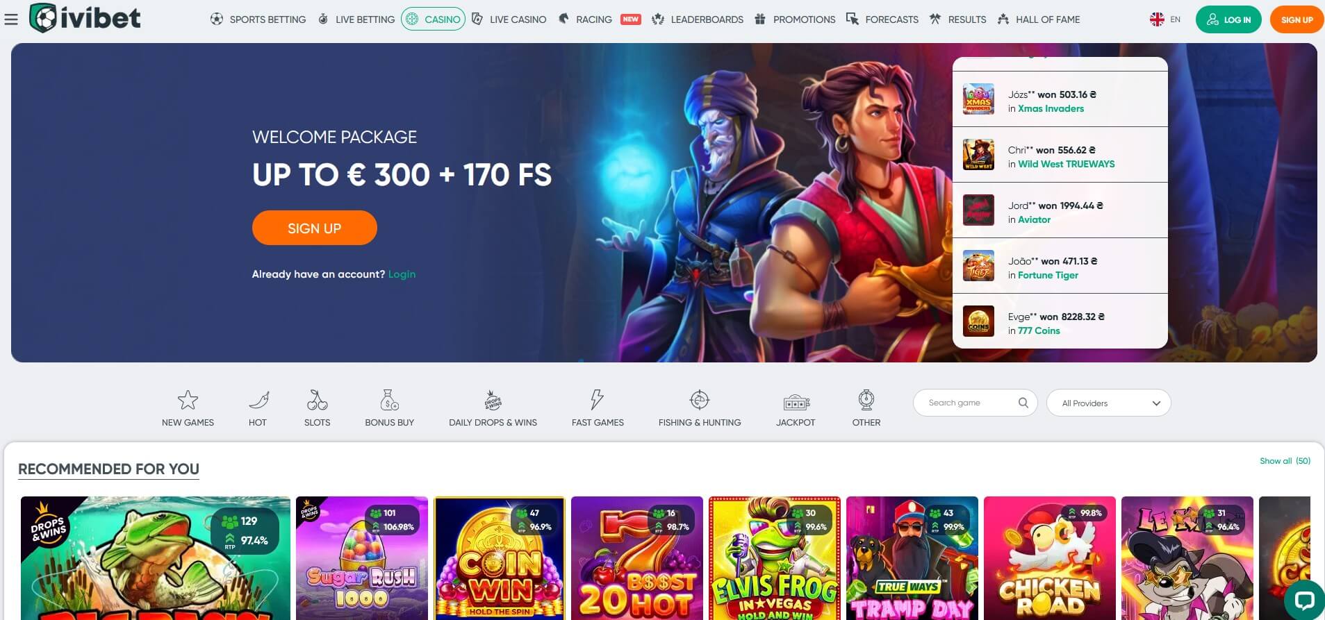 Казино на Ивибет