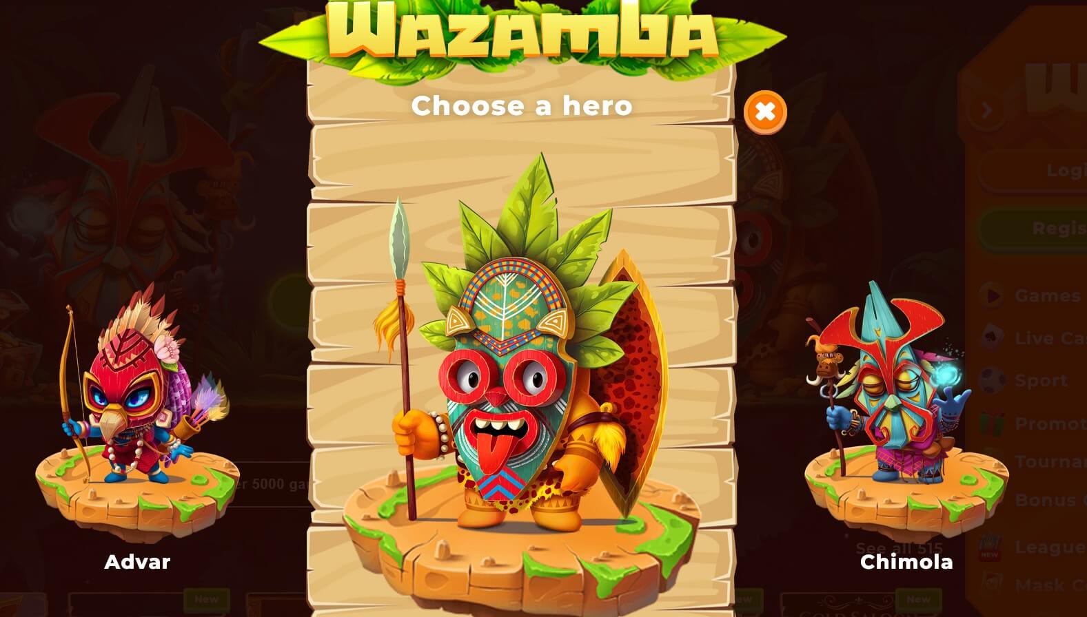 Регистрация Вазамба