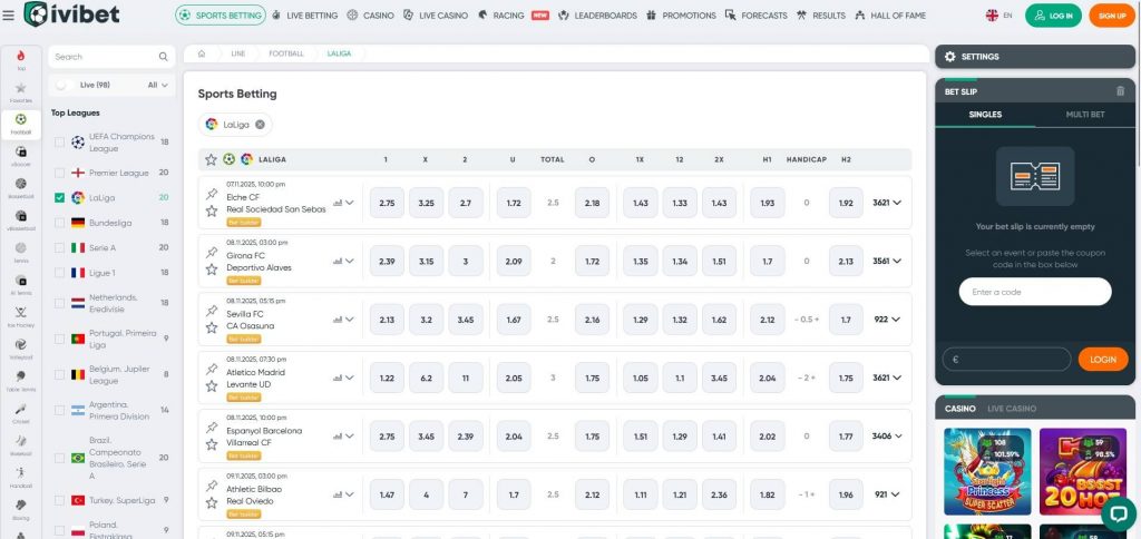 Спортивные ставки Ивибет