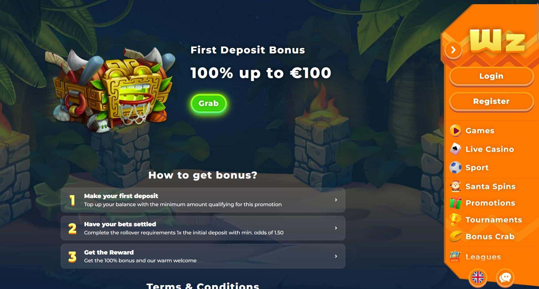 Бонус для новичка Вазамба