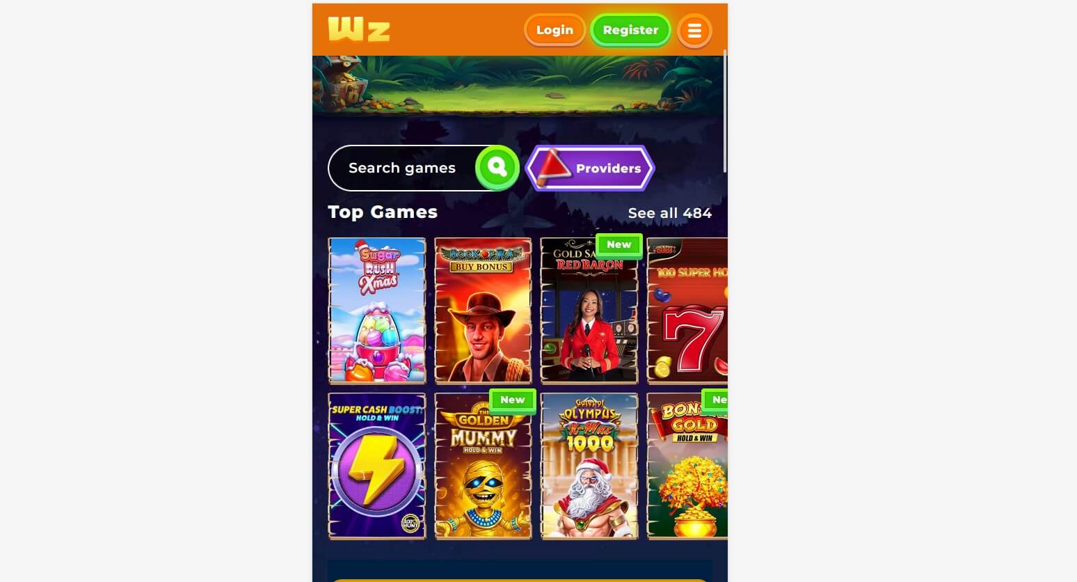 Вазамба - Мобильная версия сайта