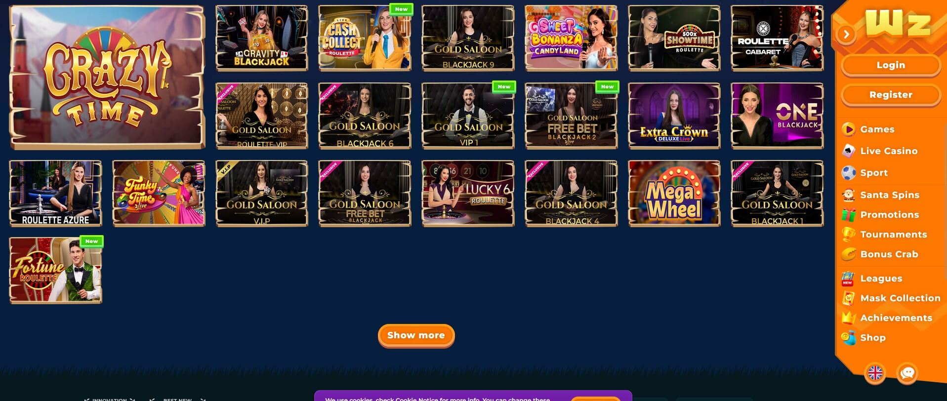 Лайв-казино Вазамба